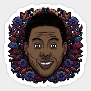 Chris Rock (Flowered) Sticker